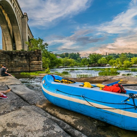 Rafting the entire Fall line of the James River