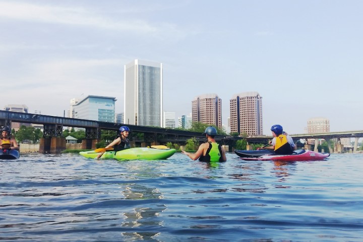 Kayaking roll practice