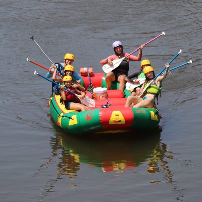 Rafts holding up air guitar